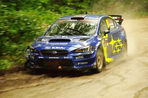 Travis Pastrana / Rhianon Gelsomino Subaru WRX STi on SS9, Height O' Land I.