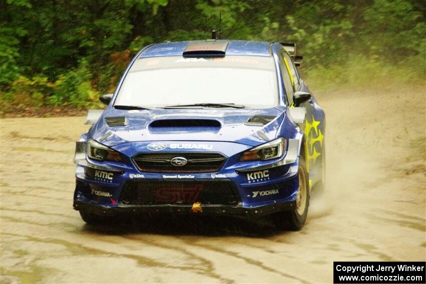 Travis Pastrana / Rhianon Gelsomino Subaru WRX STi on SS9, Height O' Land I.