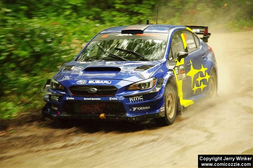 Travis Pastrana / Rhianon Gelsomino Subaru WRX STi on SS9, Height O' Land I.