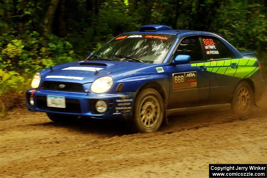 Jeff Timpe / Joe Patava Subaru WRX on SS9, Height O' Land I.