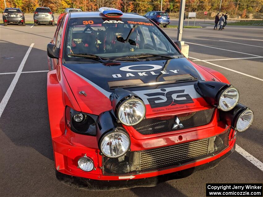 George Plsek / Krista Skucas Mitsubishi Lancer WRC at parc expose.