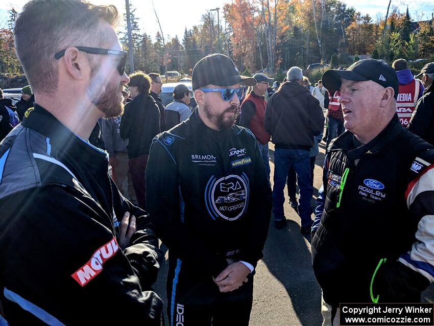 Tim Whitteridge, Kyle Tilley and Paul Rowley converse at parc expose.