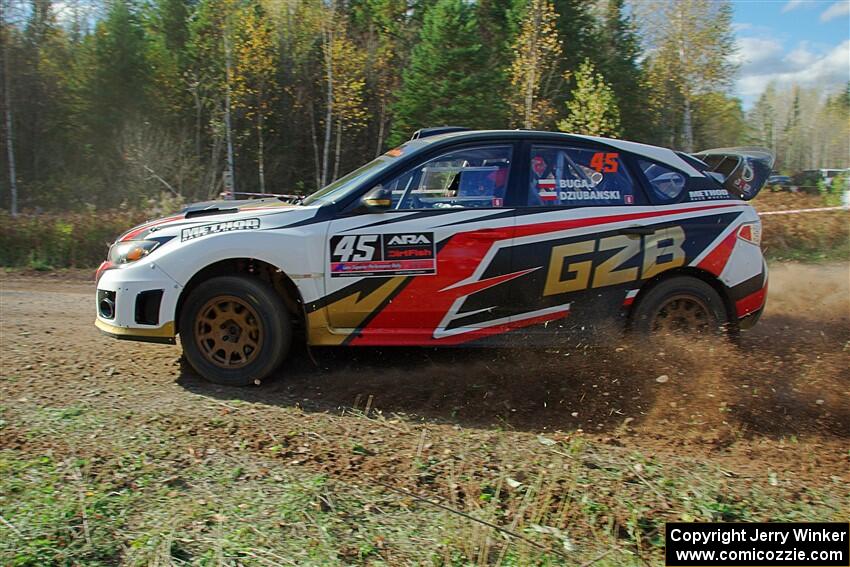Grzegorz Bugaj / Ela Dziubanski Subaru WRX STi on SS1, Far Point I.
