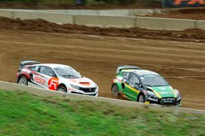 Fraser McConnell's Ford Fiesta ST and Kevin Eriksson's Honda Civic