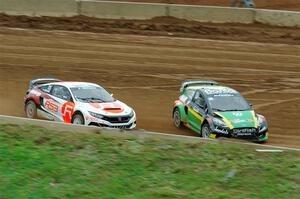 Fraser McConnell's Ford Fiesta ST and Kevin Eriksson's Honda Civic