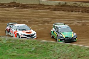 Fraser McConnell's Ford Fiesta ST and Kevin Eriksson's Honda Civic