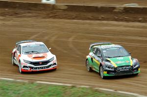 Fraser McConnell's Ford Fiesta ST and Kevin Eriksson's Honda Civic