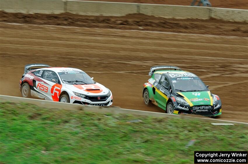 Fraser McConnell's Ford Fiesta ST and Kevin Eriksson's Honda Civic