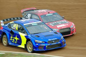 Scott Speed's Subaru WRX STi and Cabot Bigham's Audi S1