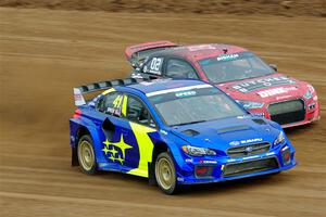 Scott Speed's Subaru WRX STi and Cabot Bigham's Audi S1