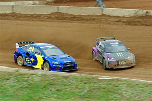 Liam Doran's Audi S1 and Scott Speed's Subaru WRX STi