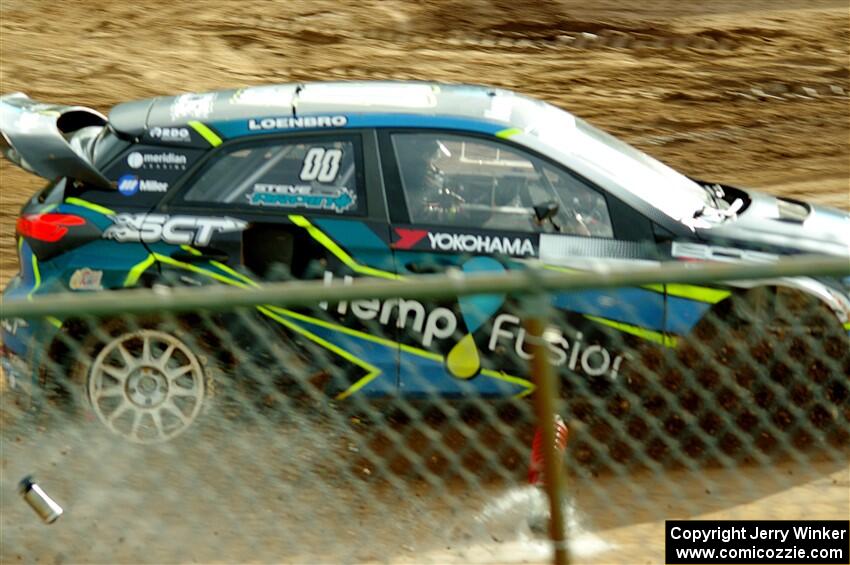 Steve Arpin destroys the front suspension on his Hyundai i20 and spins.