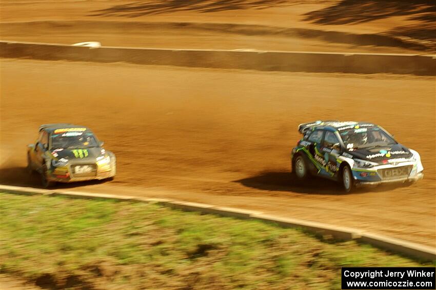 Steve Arpin's Hyundai i20 and Robin Larsson's Audi S1