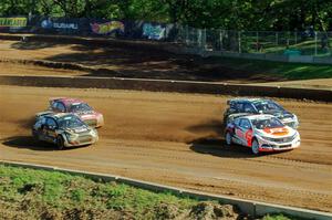 Kevin Eriksson's Honda Civic, Steve Arpin's Hyundai i20, Tanner Foust's Audi S1 and Cabot Bigham's Audi S1