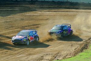 Oliver Eriksson's Ford Fiesta RS and Liam Doran's Audi S1