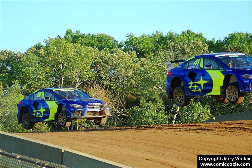 Scott Speed's and Andreas Bakkerud's Subaru WRX STis