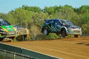 Steve Arpin's Hyundai i20, Fraser McConnell's Ford Fiesta ST and Tanner Foust's Audi S1