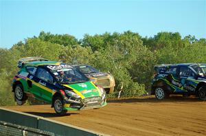 Steve Arpin's Hyundai i20, Fraser McConnell's Ford Fiesta ST and Tanner Foust's Audi S1