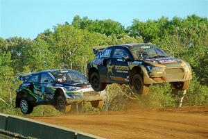 Tanner Foust's Audi S1 and Steve Arpin's Hyundai i20