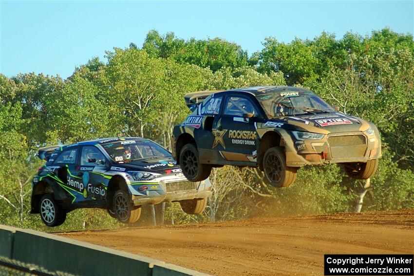 Tanner Foust's Audi S1 and Steve Arpin's Hyundai i20