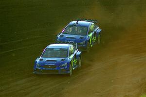 Scott Speed's and Travis Pastrana's Subaru WRX STis