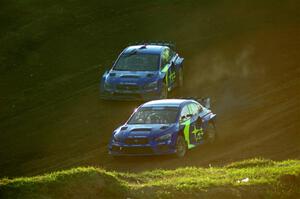 Scott Speed's and Travis Pastrana's Subaru WRX STis