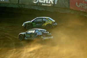 Tanner Foust's Audi S1 and Robin Larsson's Audi S1