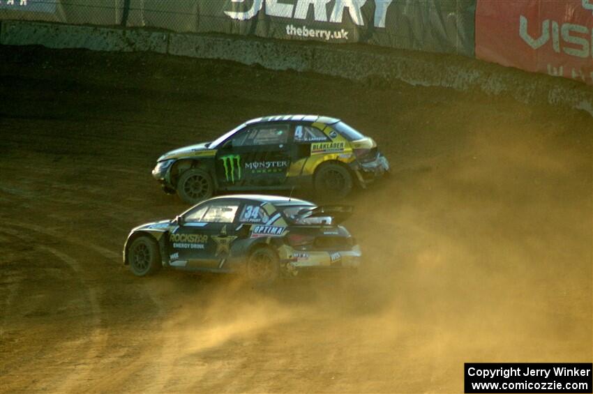 Tanner Foust's Audi S1 and Robin Larsson's Audi S1