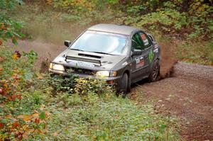 Jordan Locher / Tom Addison Subaru Impreza 2.5RS loops it on SS3, Bob Lake S-N I.