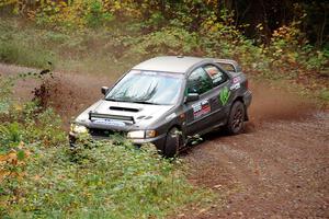 Jordan Locher / Tom Addison Subaru Impreza 2.5RS loops it on SS3, Bob Lake S-N I.