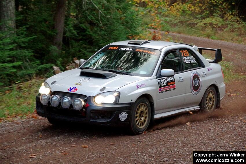 Dylan Murcott / Boyd Smith Subaru WRX STi on SS3, Bob Lake S-N I.