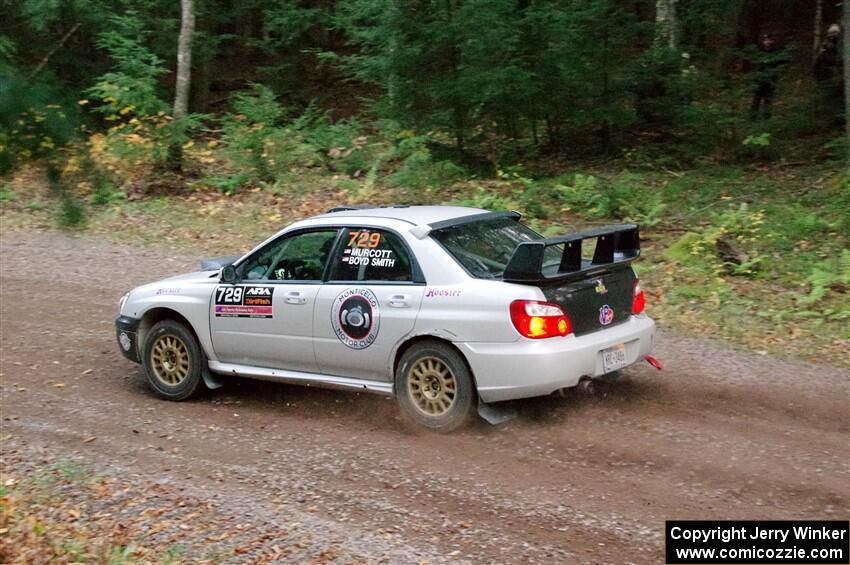 Dylan Murcott / Boyd Smith Subaru WRX STi on SS3, Bob Lake S-N I.