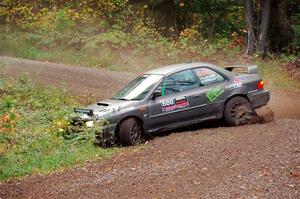 Jordan Locher / Tom Addison Subaru Impreza 2.5RS loops it on SS3, Bob Lake S-N I.