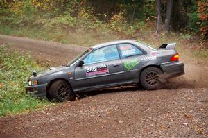 Jordan Locher / Tom Addison Subaru Impreza 2.5RS loops it on SS3, Bob Lake S-N I.