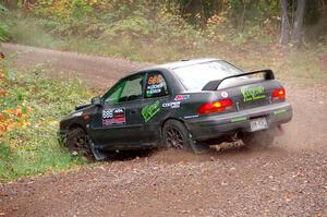 Jordan Locher / Tom Addison Subaru Impreza 2.5RS loops it on SS3, Bob Lake S-N I.