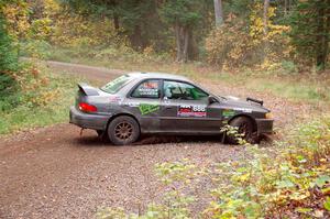 Jordan Locher / Tom Addison Subaru Impreza 2.5RS loops it on SS3, Bob Lake S-N I.