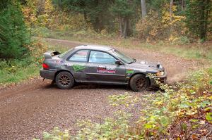 Jordan Locher / Tom Addison Subaru Impreza 2.5RS loops it on SS3, Bob Lake S-N I.