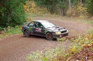 Jordan Locher / Tom Addison Subaru Impreza 2.5RS loops it on SS3, Bob Lake S-N I.