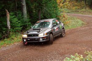 Jordan Locher / Tom Addison Subaru Impreza 2.5RS loops it on SS3, Bob Lake S-N I.