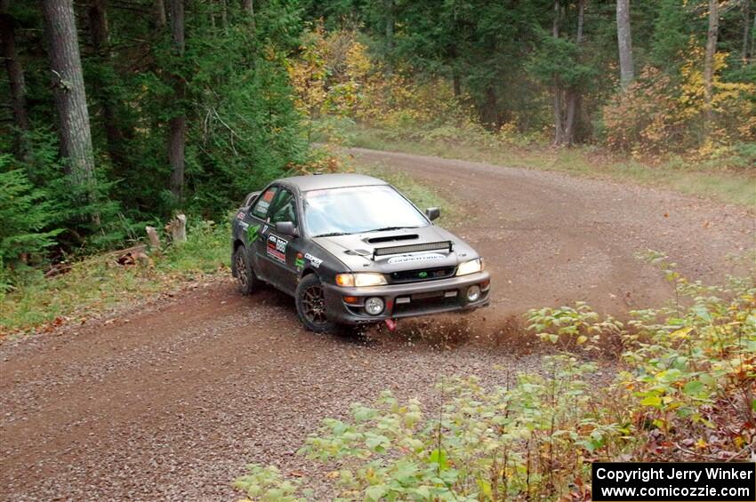 Jordan Locher / Tom Addison Subaru Impreza 2.5RS loops it on SS3, Bob Lake S-N I.