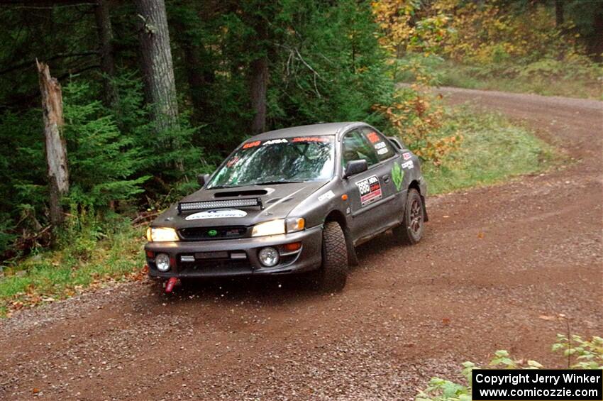 Jordan Locher / Tom Addison Subaru Impreza 2.5RS loops it on SS3, Bob Lake S-N I.