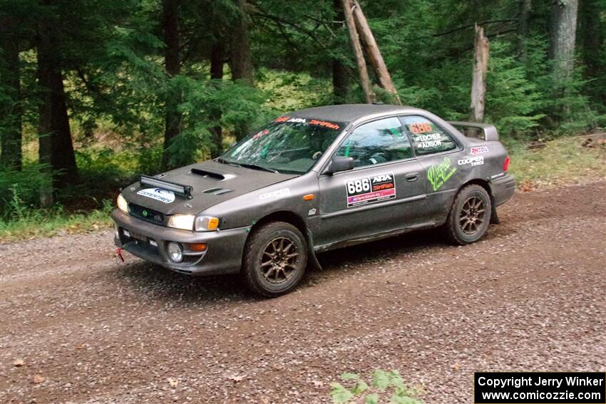 Jordan Locher / Tom Addison Subaru Impreza 2.5RS on SS3, Bob Lake S-N I.