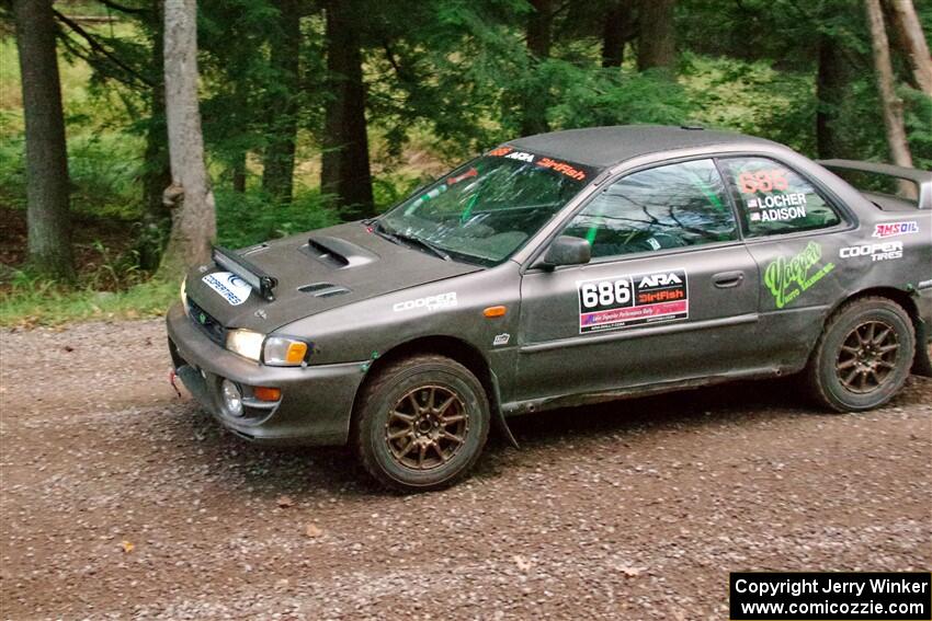 Jordan Locher / Tom Addison Subaru Impreza 2.5RS on SS3, Bob Lake S-N I.