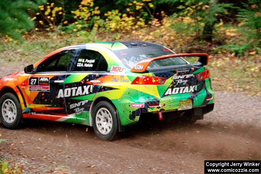 Sumit Panjabi / Alix Hakala Mitsubishi Lancer Evo X on SS3, Bob Lake S-N I.