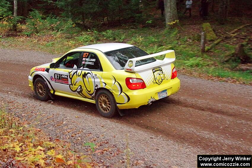 Mark Williams / Steve Harrell Subaru WRX STi on SS3, Bob Lake S-N I.