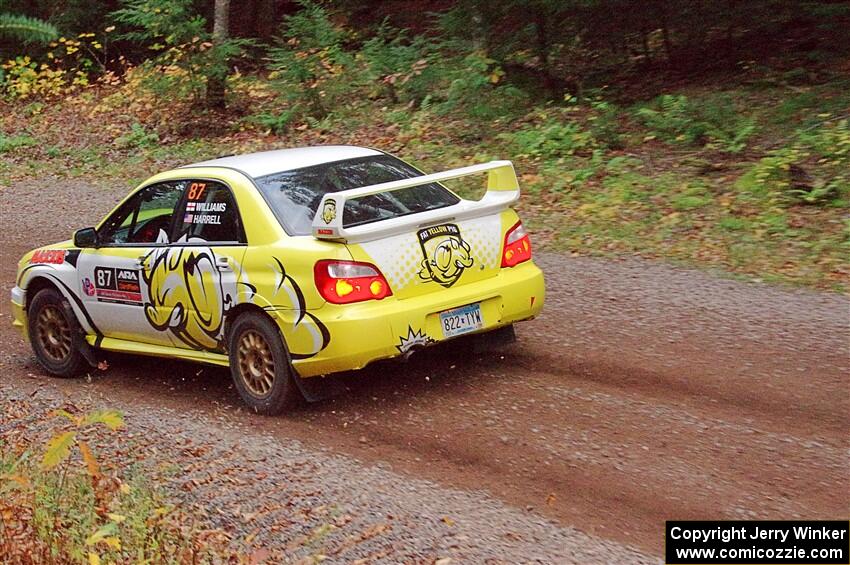 Mark Williams / Steve Harrell Subaru WRX STi on SS3, Bob Lake S-N I.