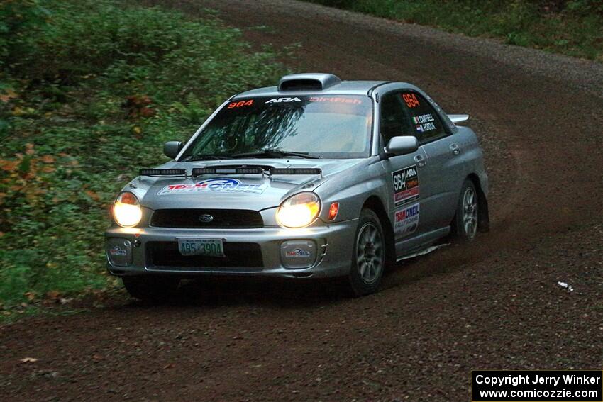 Vivian Campbell / Michael Hordijk Subaru Impreza on SS3, Bob Lake S-N I.