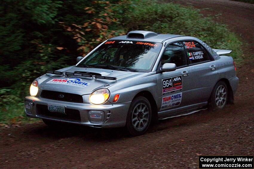 Vivian Campbell / Michael Hordijk Subaru Impreza on SS3, Bob Lake S-N I.