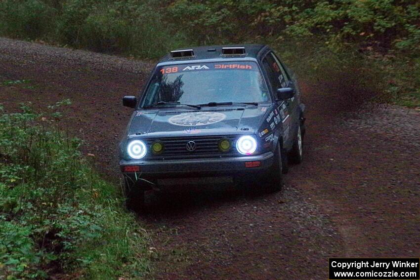 Cory Grant / Kevin Forde VW Jetta on SS3, Bob Lake S-N I.