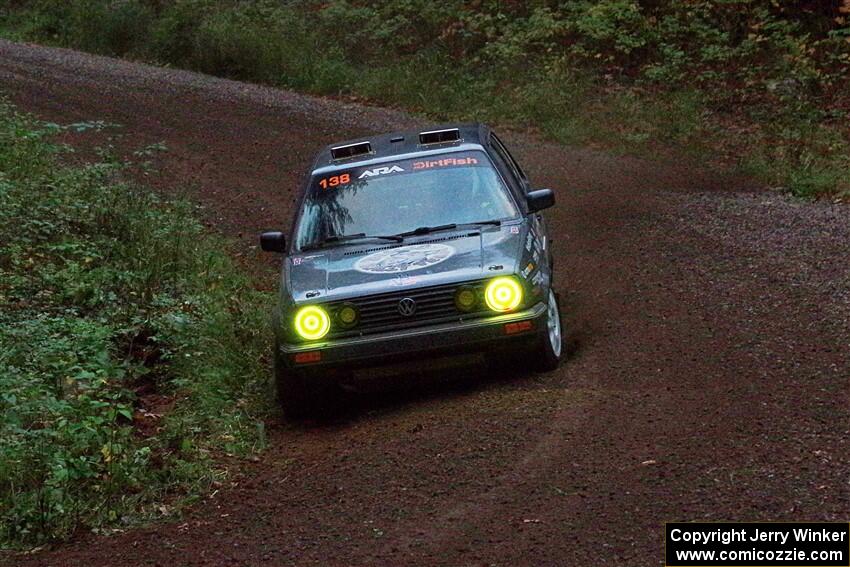 Cory Grant / Kevin Forde VW Jetta on SS3, Bob Lake S-N I.